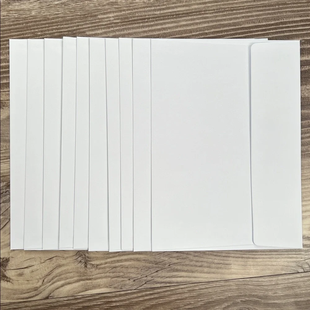 Handmade Christmas and Holiday Cards Set of 10 5”x7” Includes Envelopes